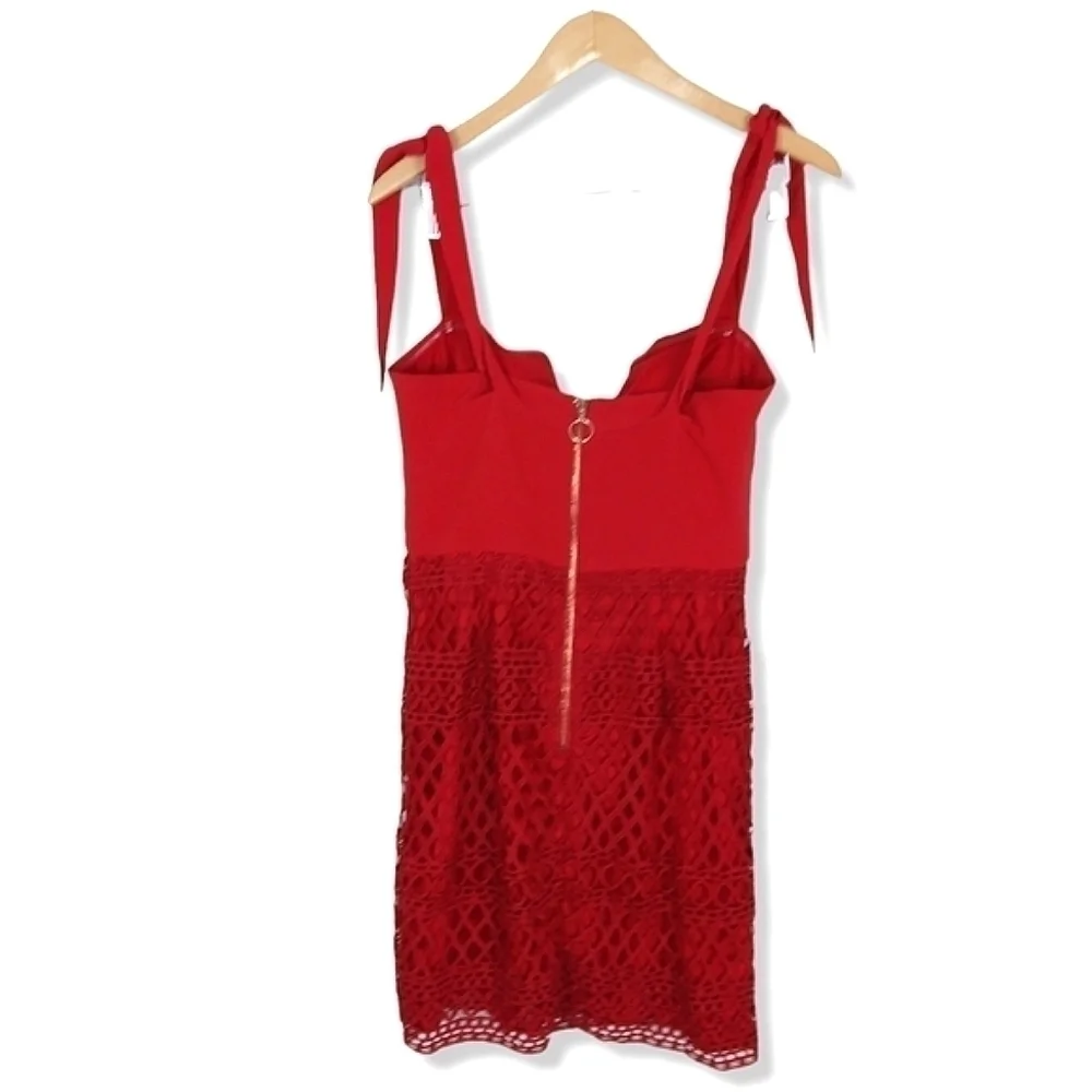 Stylestalker Red Off Shoulder Dress - Picture 3 of 6